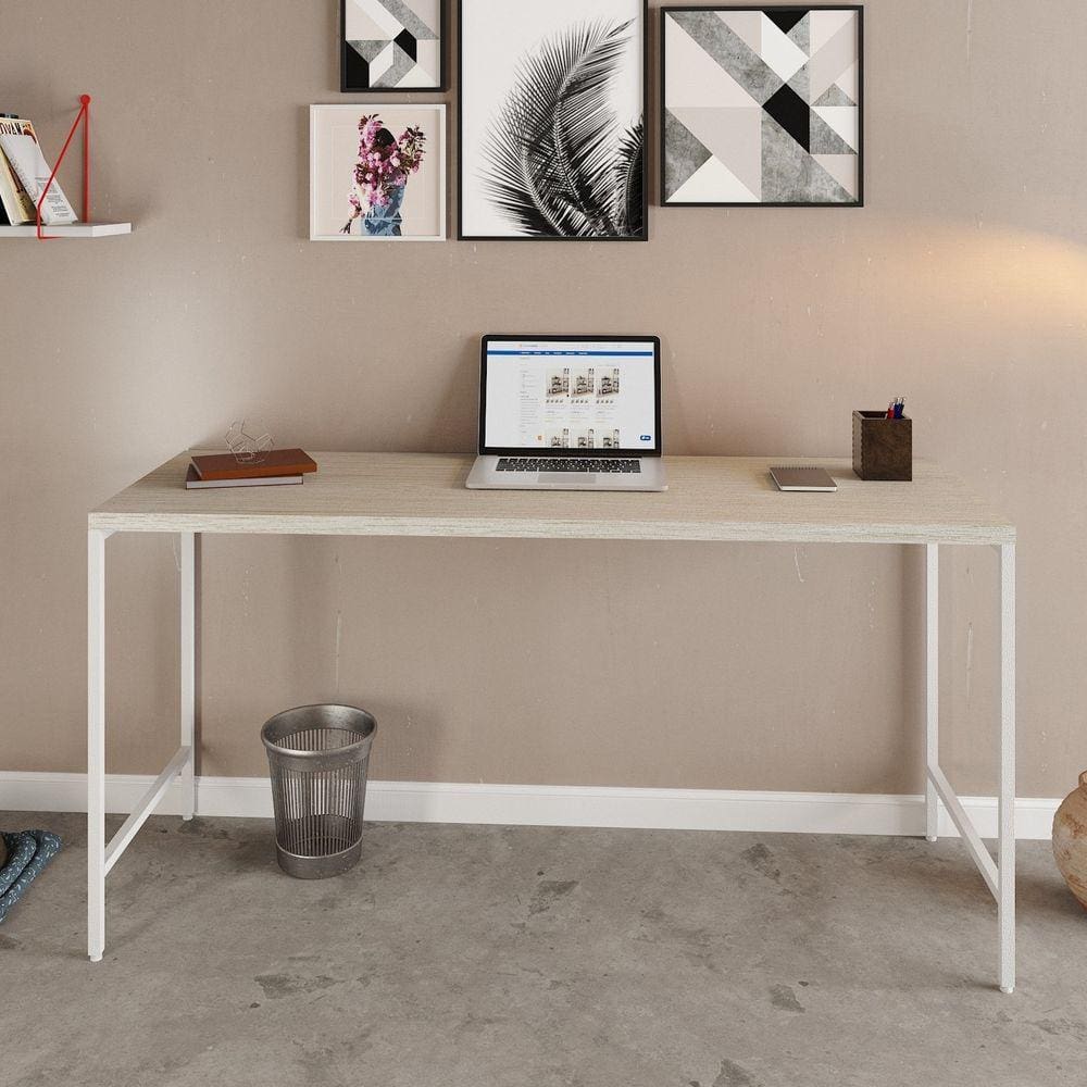Escrivaninha Industrial 150cm Active Yescasa Snow / Est.Branca