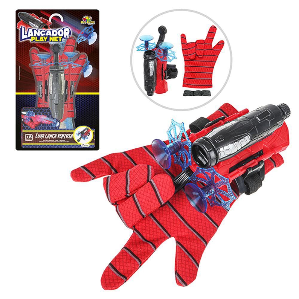 Luva Lança Teia Homem Aranha Luva Lança Dardos Ventosa Brinquedo Infantil Dardos Teia