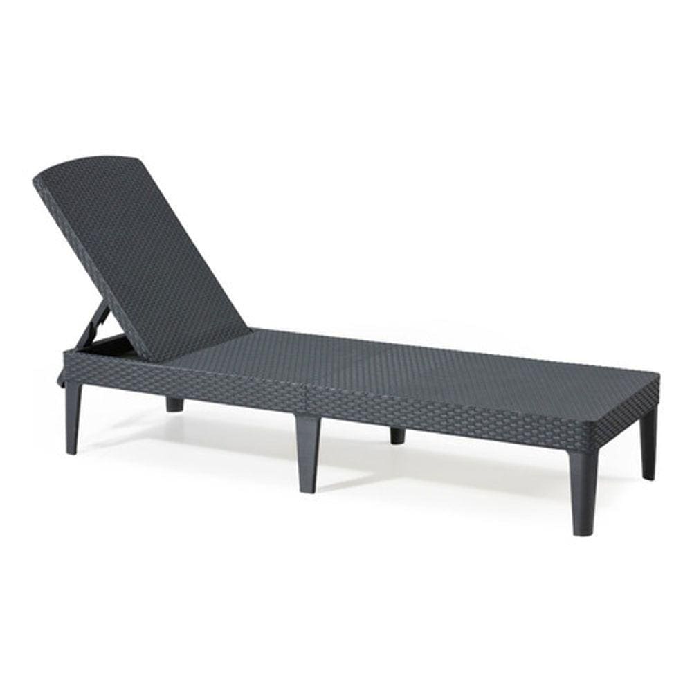Espreguiçadeira 4 Posições 187x58x29cm Preto Keter Até 110kg