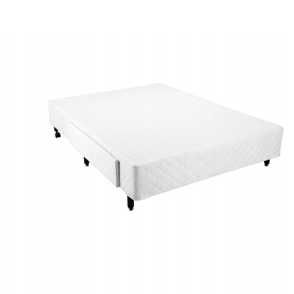 Cama Box Casal com Gaveta Mega Colchões Branco - 138x188