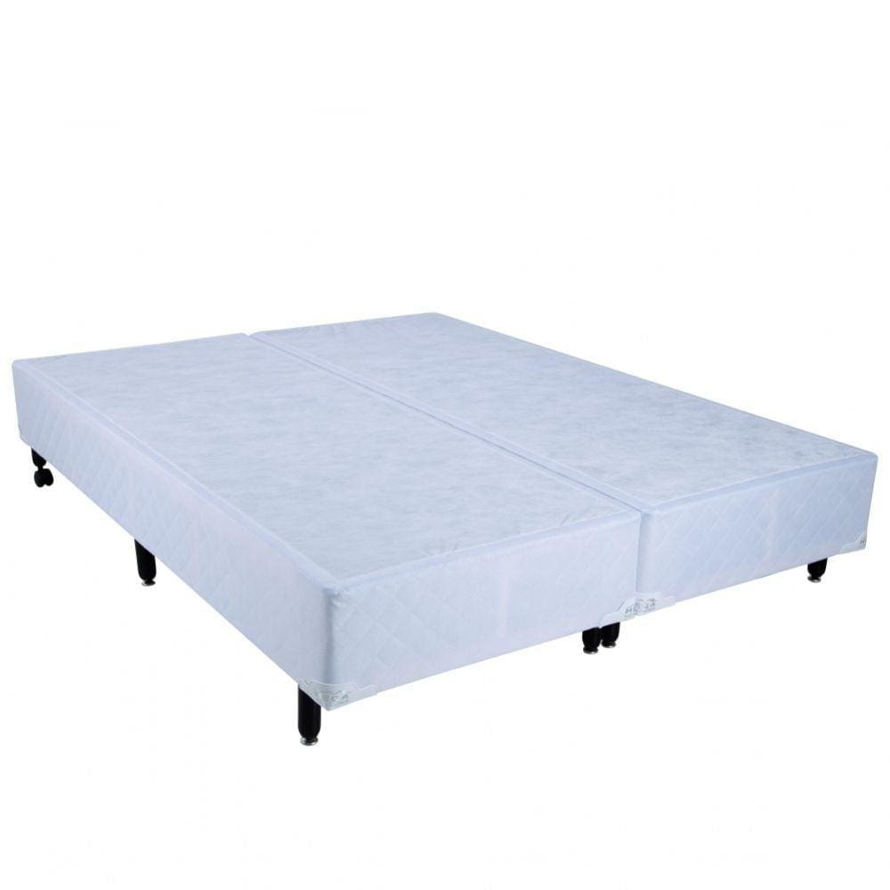 Cama Box King Size Br com Gaveta Mega Colchões Branco - 178x198