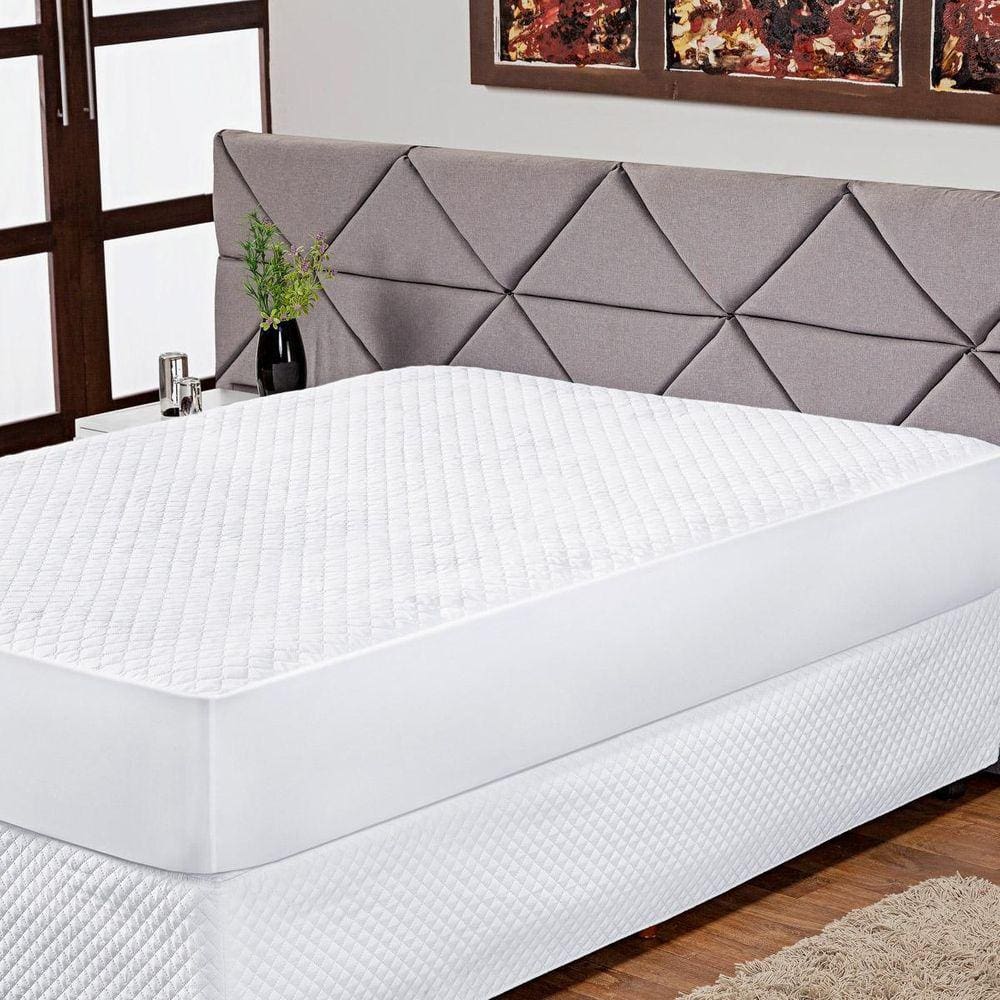 Protetor De Colchão King Impermeável Micromatelado Branco