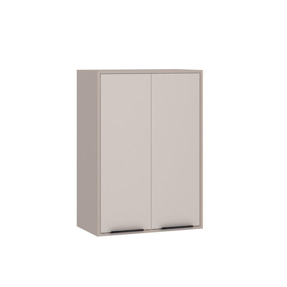 Armário Aéreo 60cm 2 Portas Stylo Luciane Móveis Cinammon-beige
