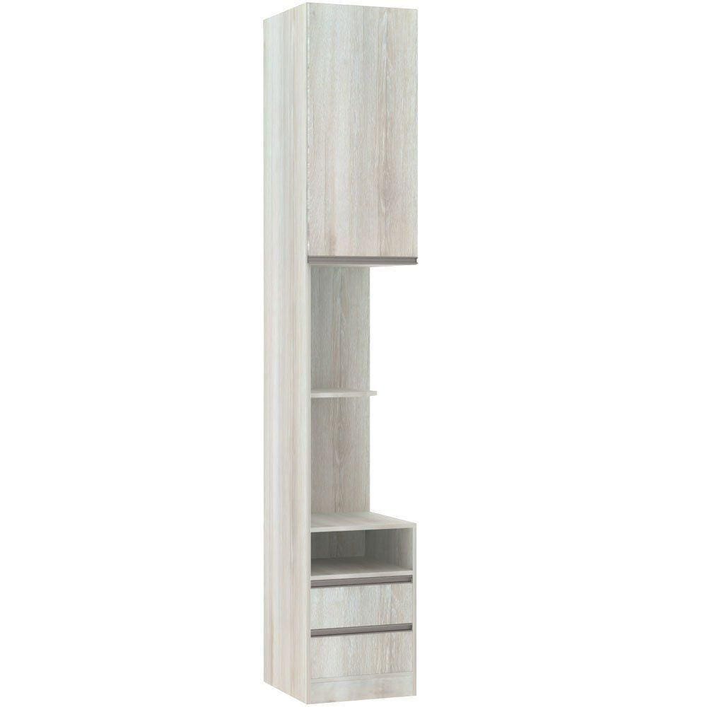 Mesa De Cabeceira Esquerdo 2 Gavetas Prime Plus Legno Crema