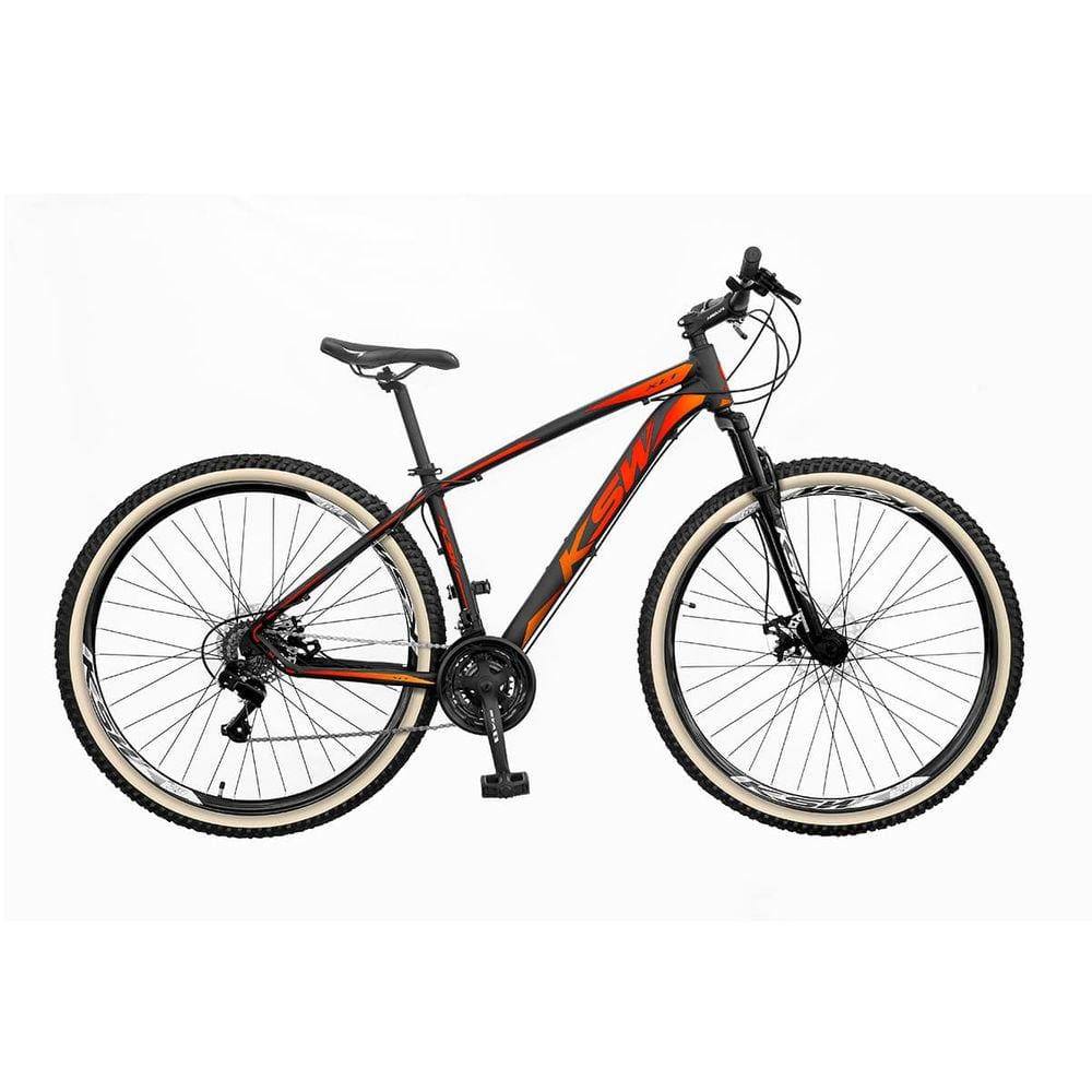 Bicicleta Aro 29 KSW XLT100 18v Freio Hidráulico K7 e Trava