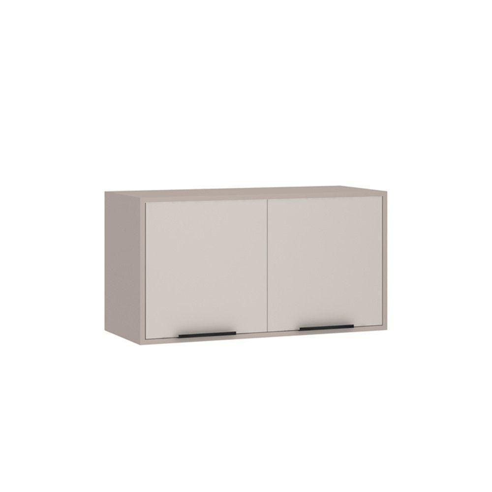 Armário Aéreo 80cm 2 Portas Stylo Luciane Móveis Cinammon-beige