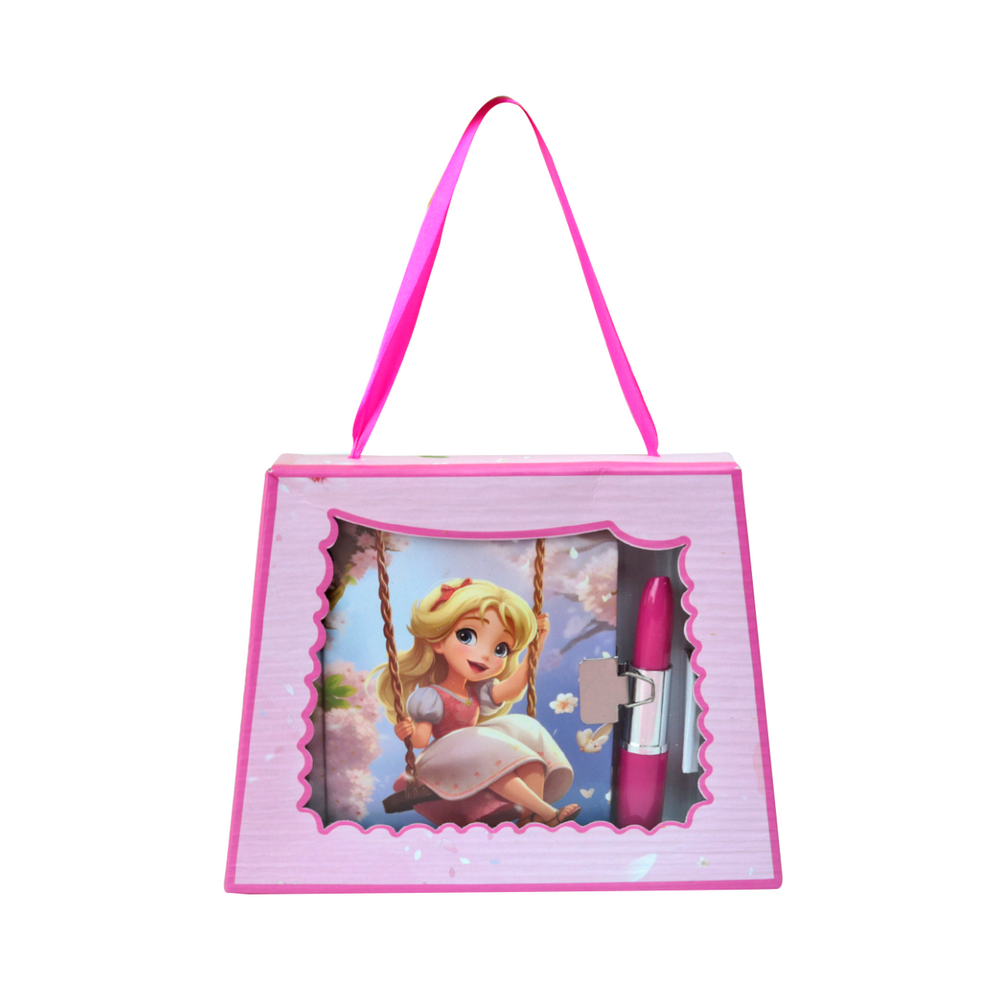 Diário Da Menina Com Cadeado E Caneta Batom 56 Folhas