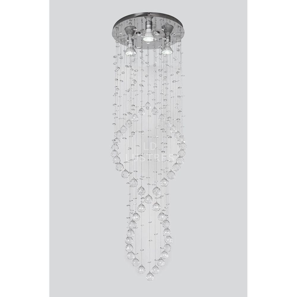 Luminária De Cristal Para Sala De Estar Com 1,50m De Altura