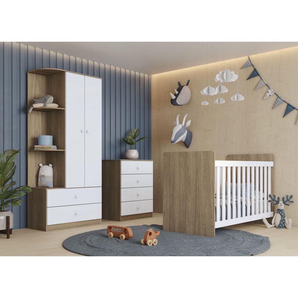 Dormitório Infantil Labirinto Rustico/Branco - Henn