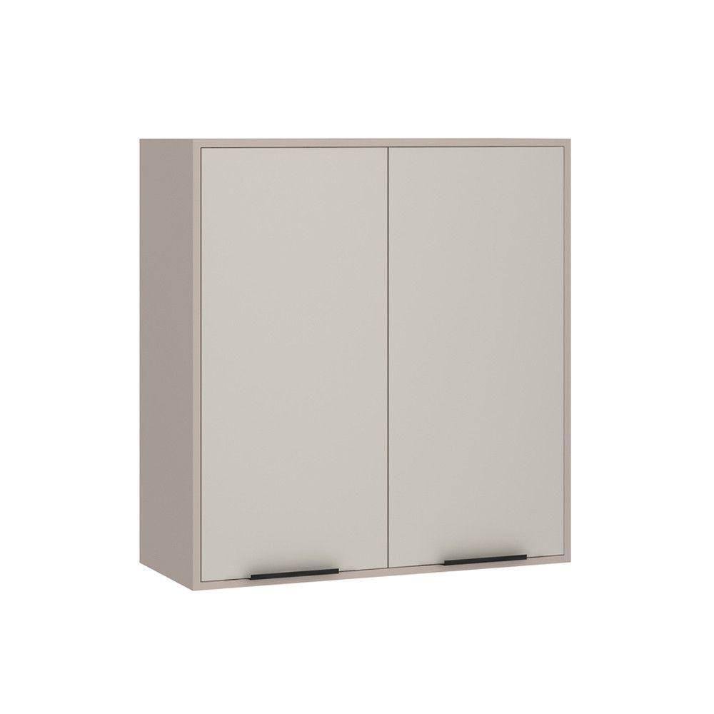 Armário Aéreo 80cm 2 Portas 1 Prateleira Stylo Luciane Móveis Cinammon-beige