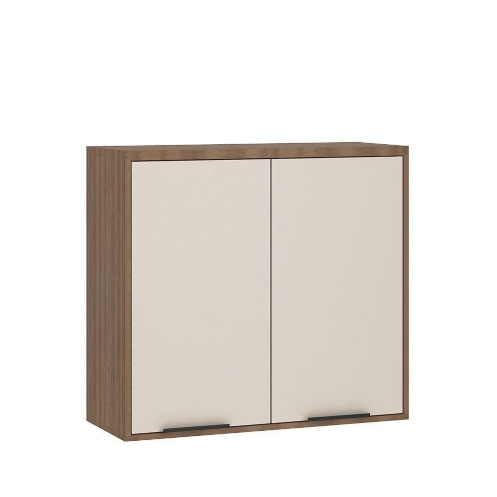 Armário Aéreo De Cozinha 80cm 2 Portas Aspen Luciane Móveis Vanilla/beige
