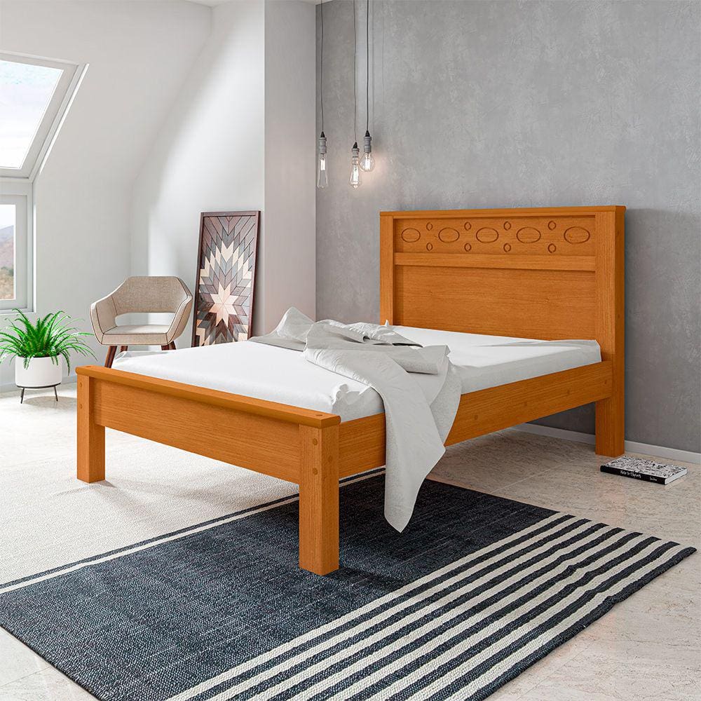 Cama Casal em Mdf Las Vegas - Nature