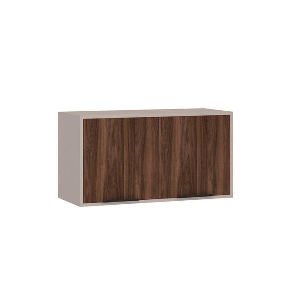 Armário Aéreo 80cm 2 Portas Stylo Luciane Móveis Cinammon-escarlate