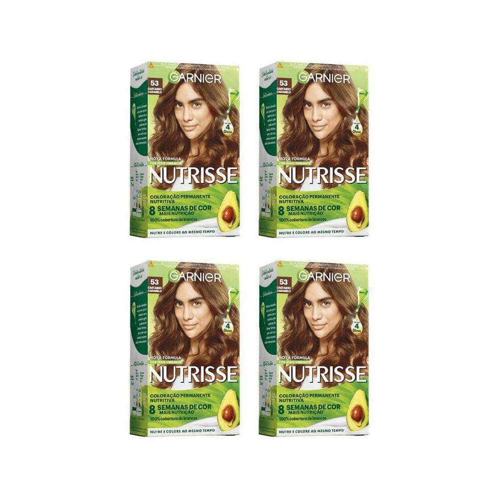 Coloraçao Nutrisse 53 Castanho Claro Dourado-Kit C/4Un