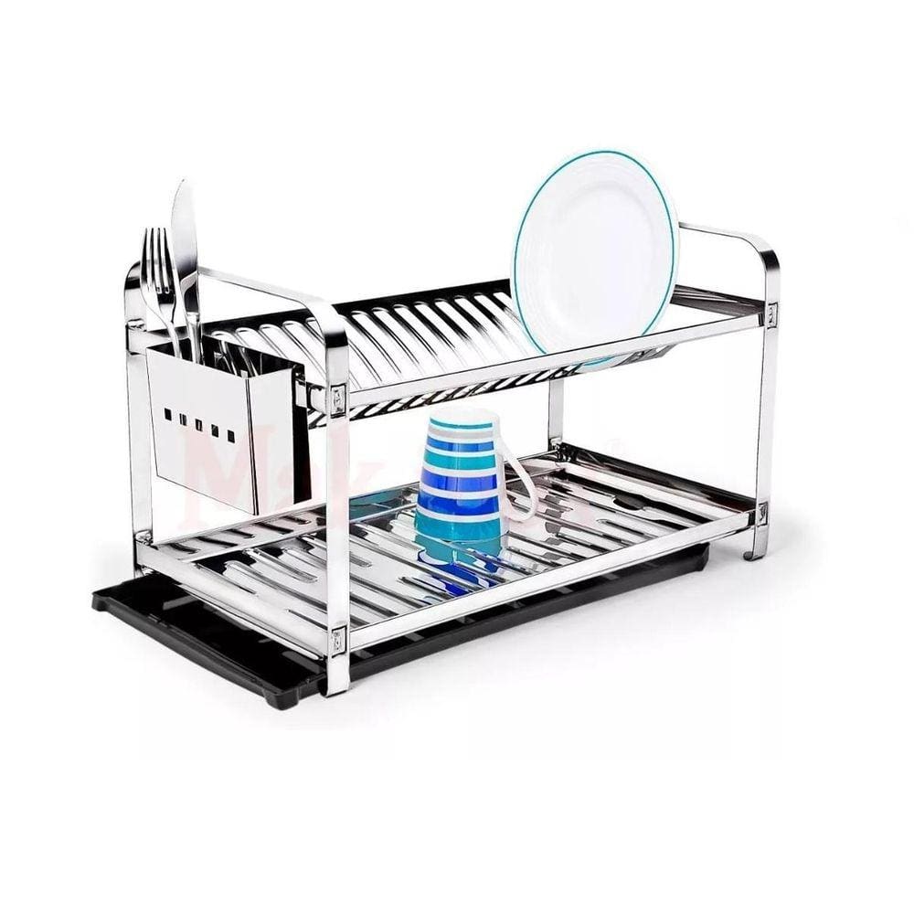 Escorredor De Louças P/16 Pçs Porta Talhaeres Mak Inox