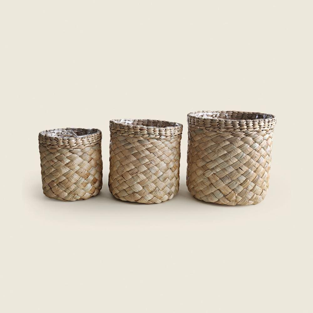Conjunto Cachepô Tulum Fibra com 3 Peças - A\\CASA Conjunto Cachepot Tulum Fibra com 3 Peças - A\\CASA