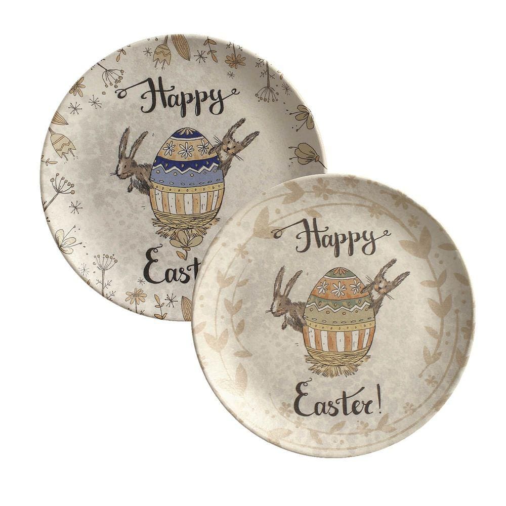 Kit 6 Pratos Sobrem Coup Stoneware Happy 1ªlinha - Páscoa