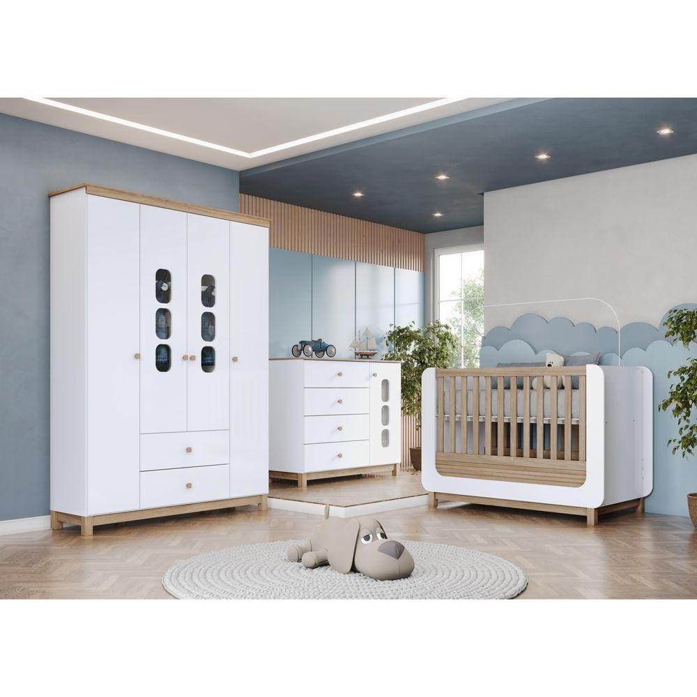 Dormitório Infantil Aconchego Branco/Jequitibá - Henn