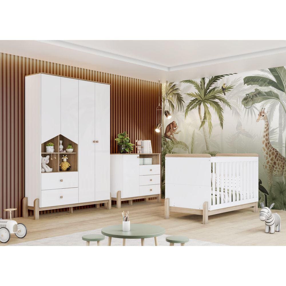 Dormitório Infantil Ternura Branco/Jequitibá - Henn