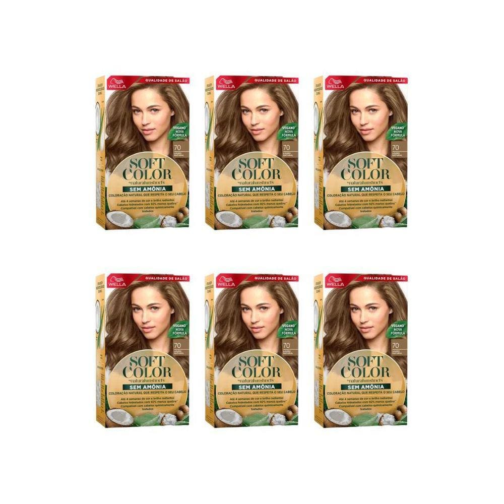Coloraçao Soft Color 70 Louro Natural-Kit C/6Un
