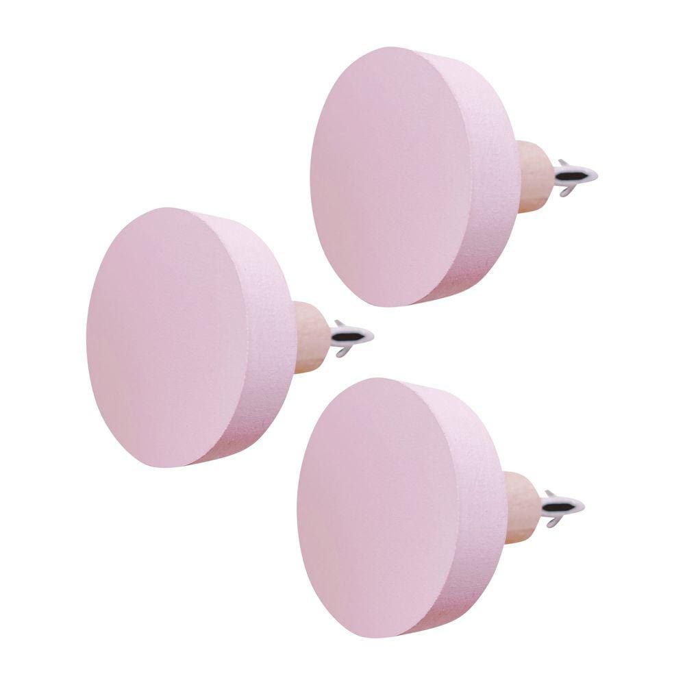 3 Ganchos bola pendurador cabide rosa bebê boho rosê nude