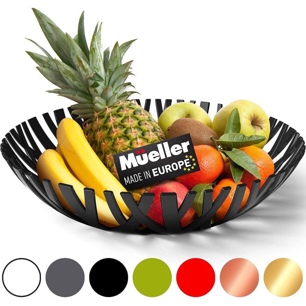 Cesta Frutas (Preto) - Elegância Europeia para Sua Cozinha
