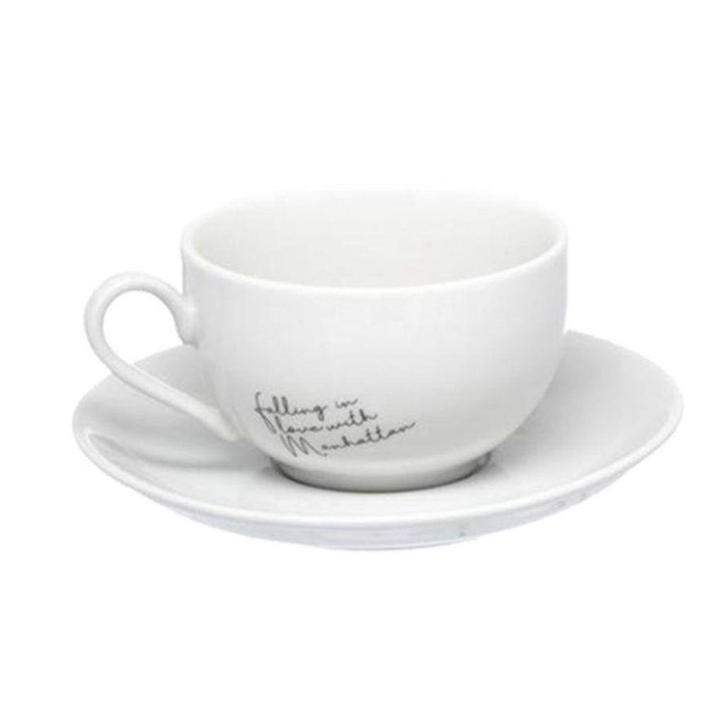 Cj Xicara Cafe 12Pcs 160Ml Manhat Branco
