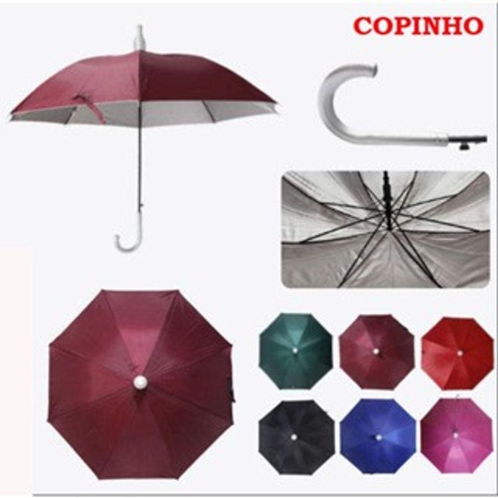 Guarda Chuva Automático Reforçado Copinho E Proteção Solar Liso