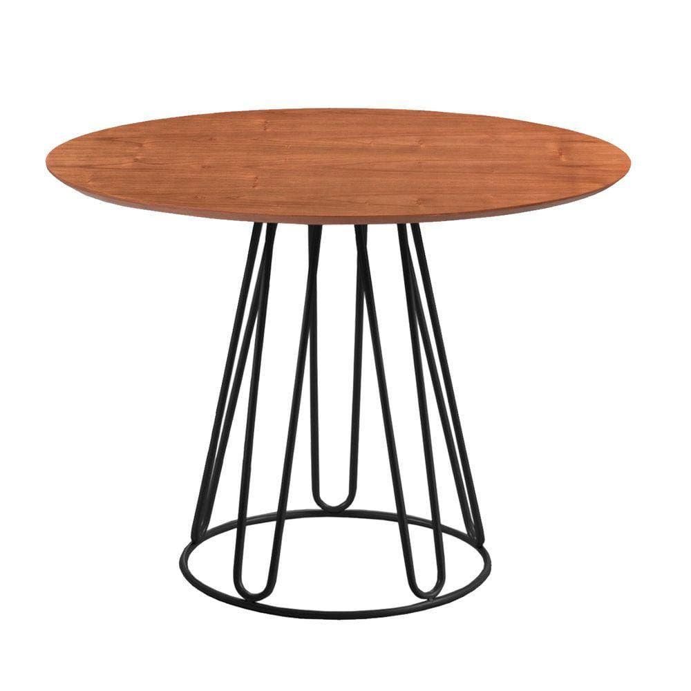 Mesa De Jantar 1,20m Rubi Base Metal Tampo Laminado