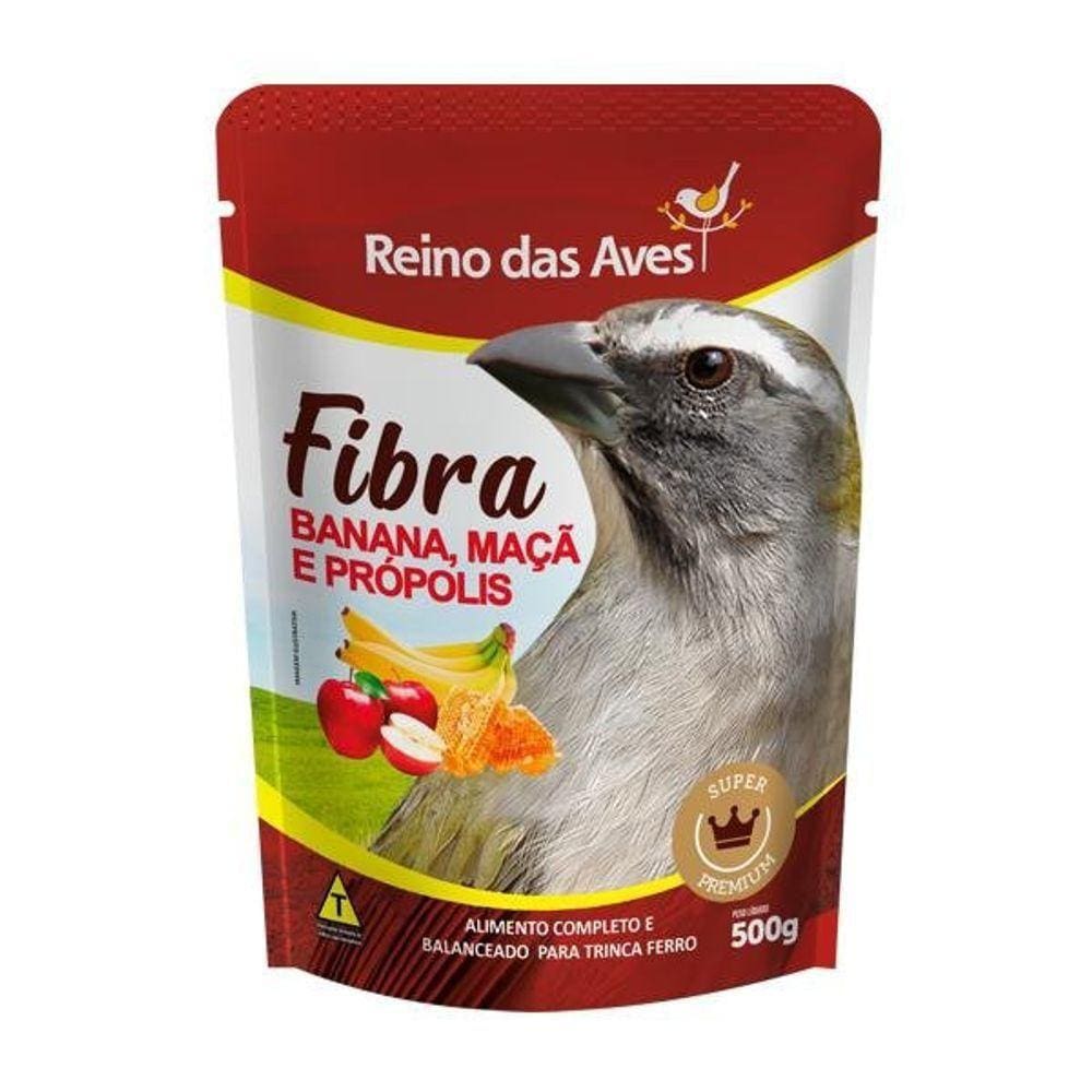 Ração Trinca Ferro Fibra Banana, Maçã E Própolis 500gr Reino Das Aves