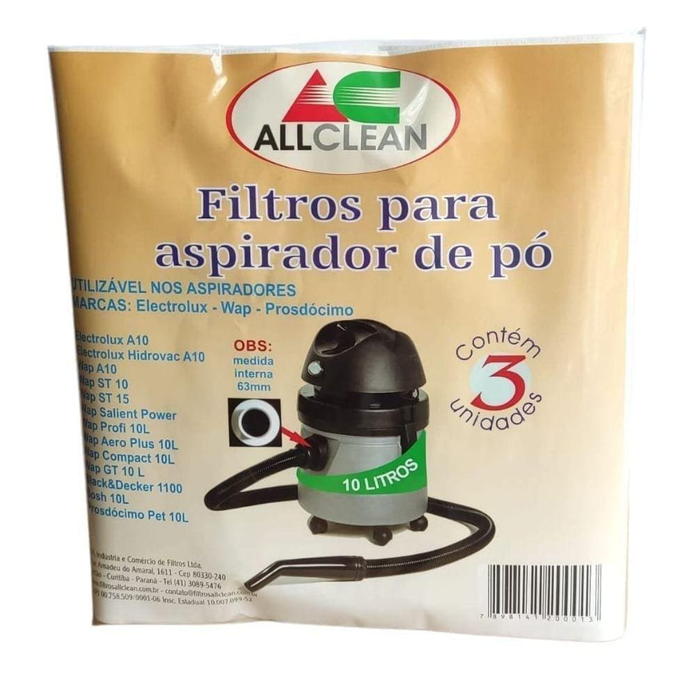 Filtro Descartável Para Aspirador De Pó Electrolux A10