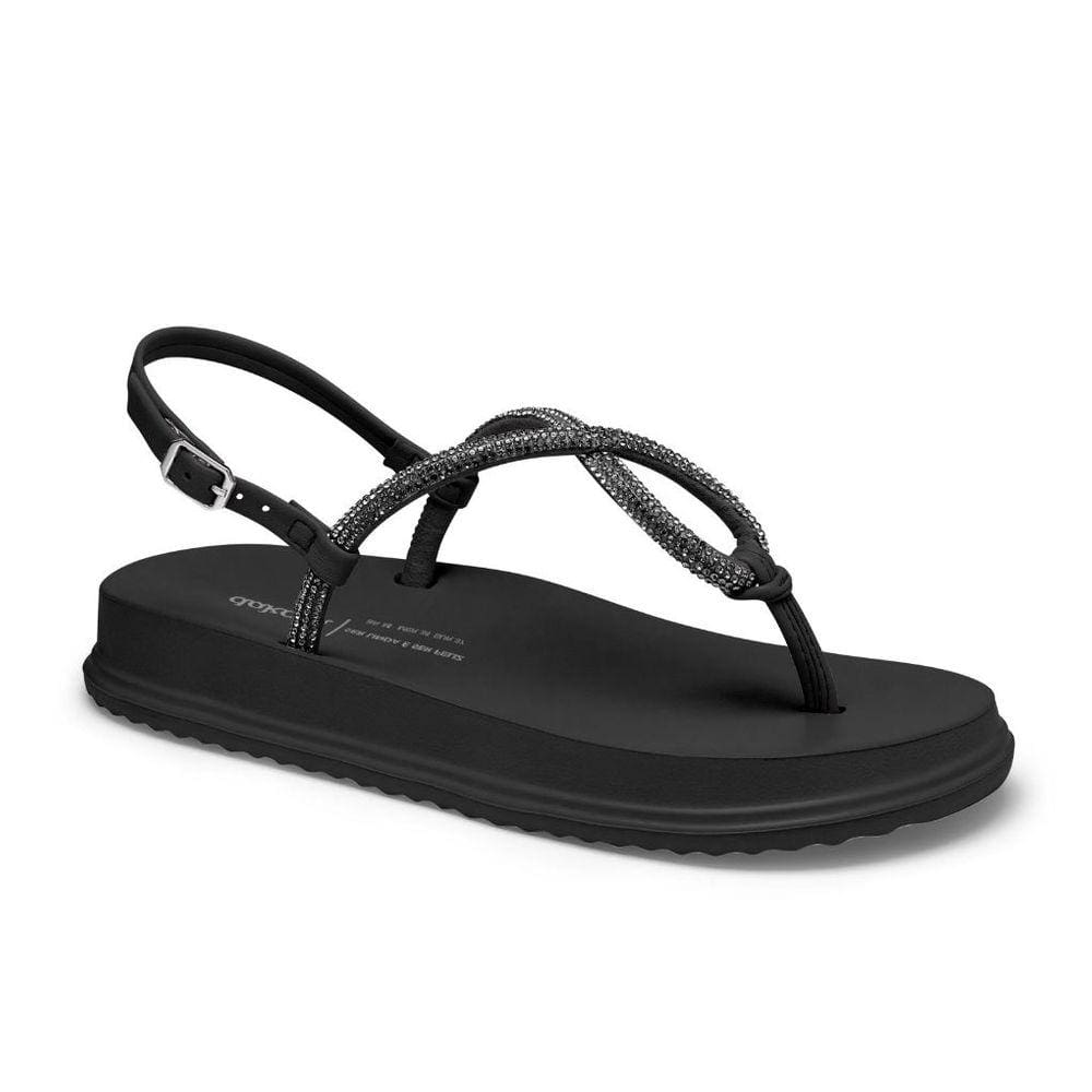 Sandália Feminina Dakota Flatform Papete Strass