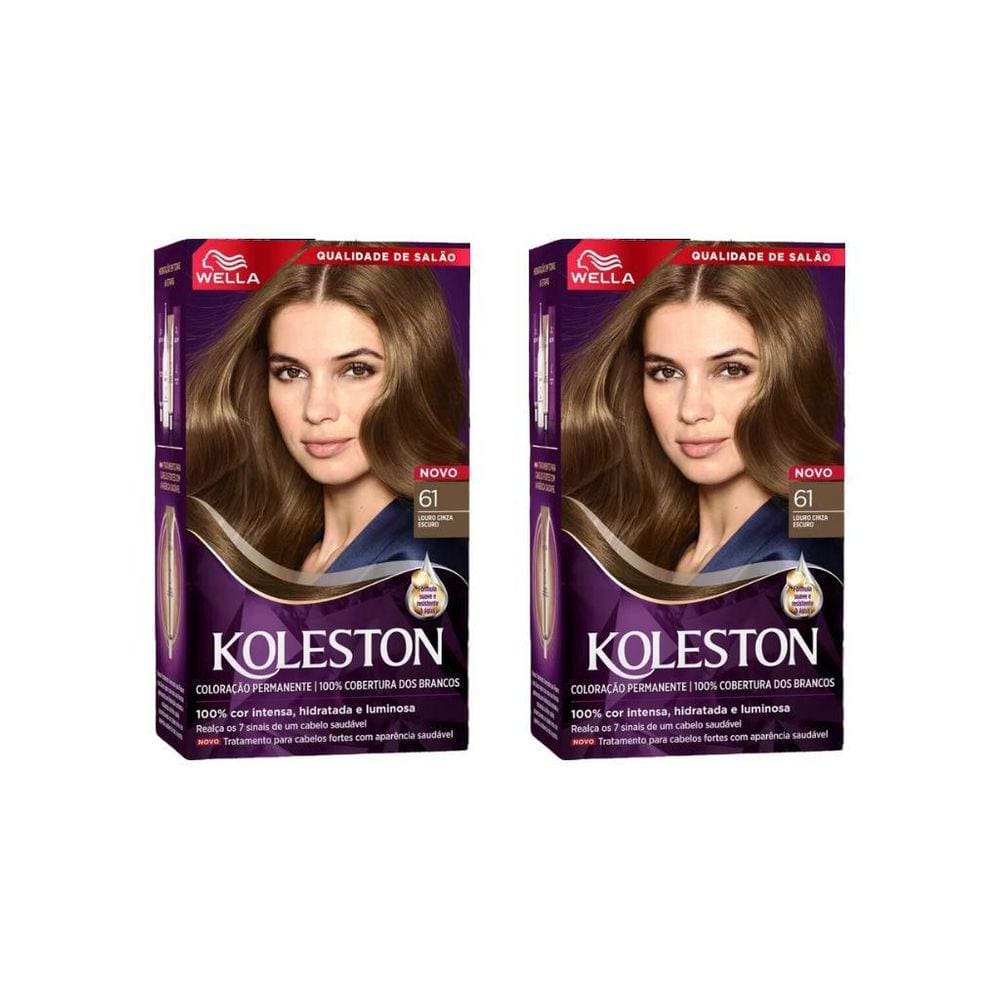 Coloraçao Koleston 61 Louro Cz Escuro-Kit C/2Un