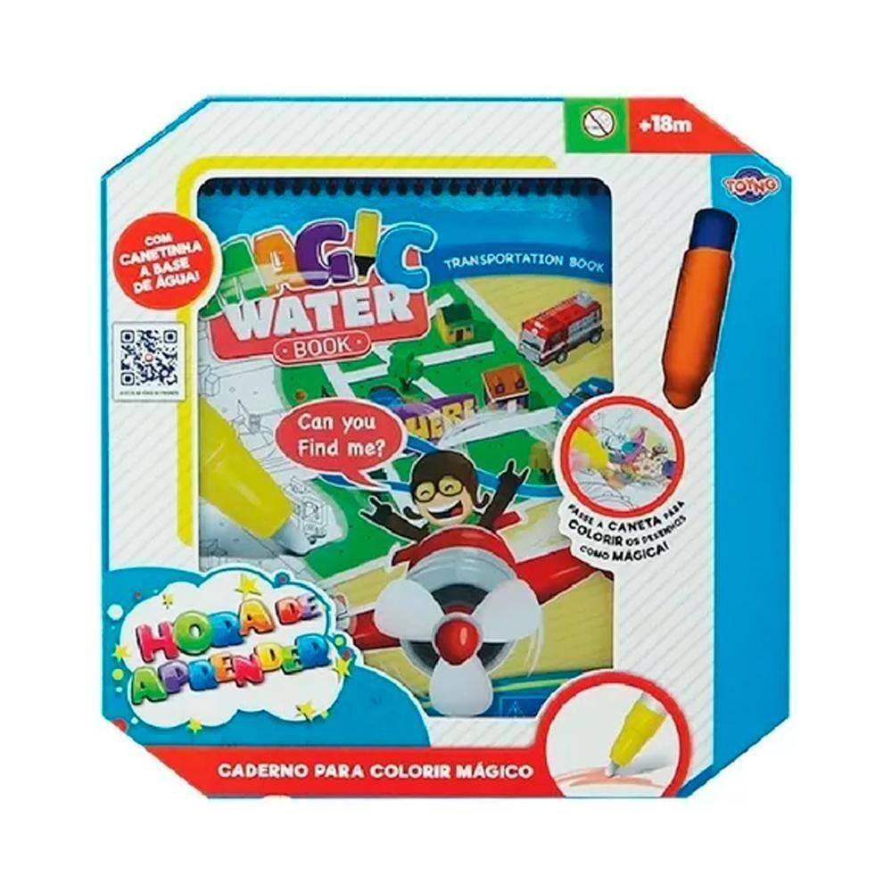 Caderno Mágico Para Colorir Divertido Transportes Toyng