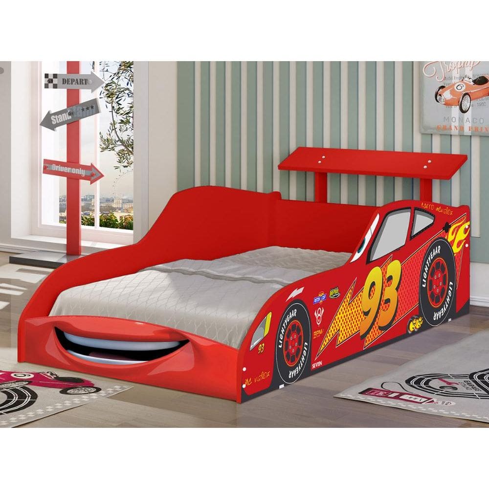 Cama Carro Infantil Mcveloz Vermelho New