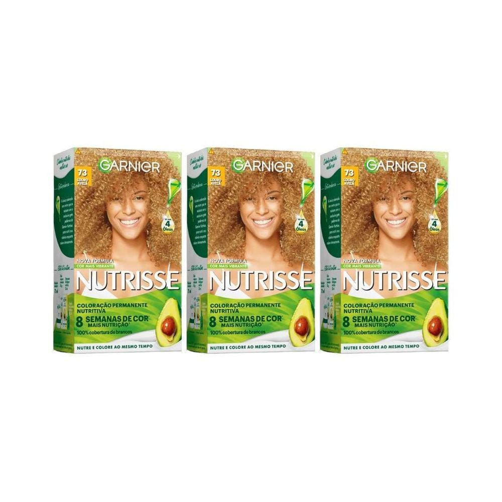 Coloraçao Nutrisse 73 Louro Natural Dourado-Kit C/3Un