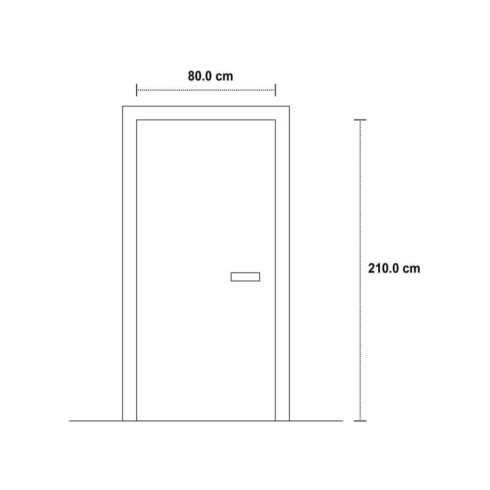 Folha de Porta de Madeira 210x80cm Espessura 3,5cm MSO Eucaplac Frisada Residence Eucatex Teka Milano
