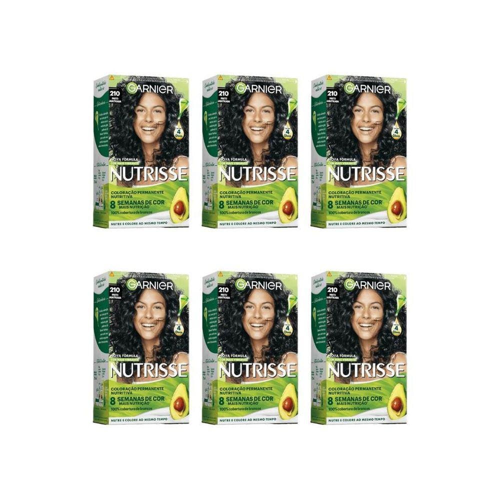Coloraçao Nutrisse 210 Preto Azulado-Kit C/6Un