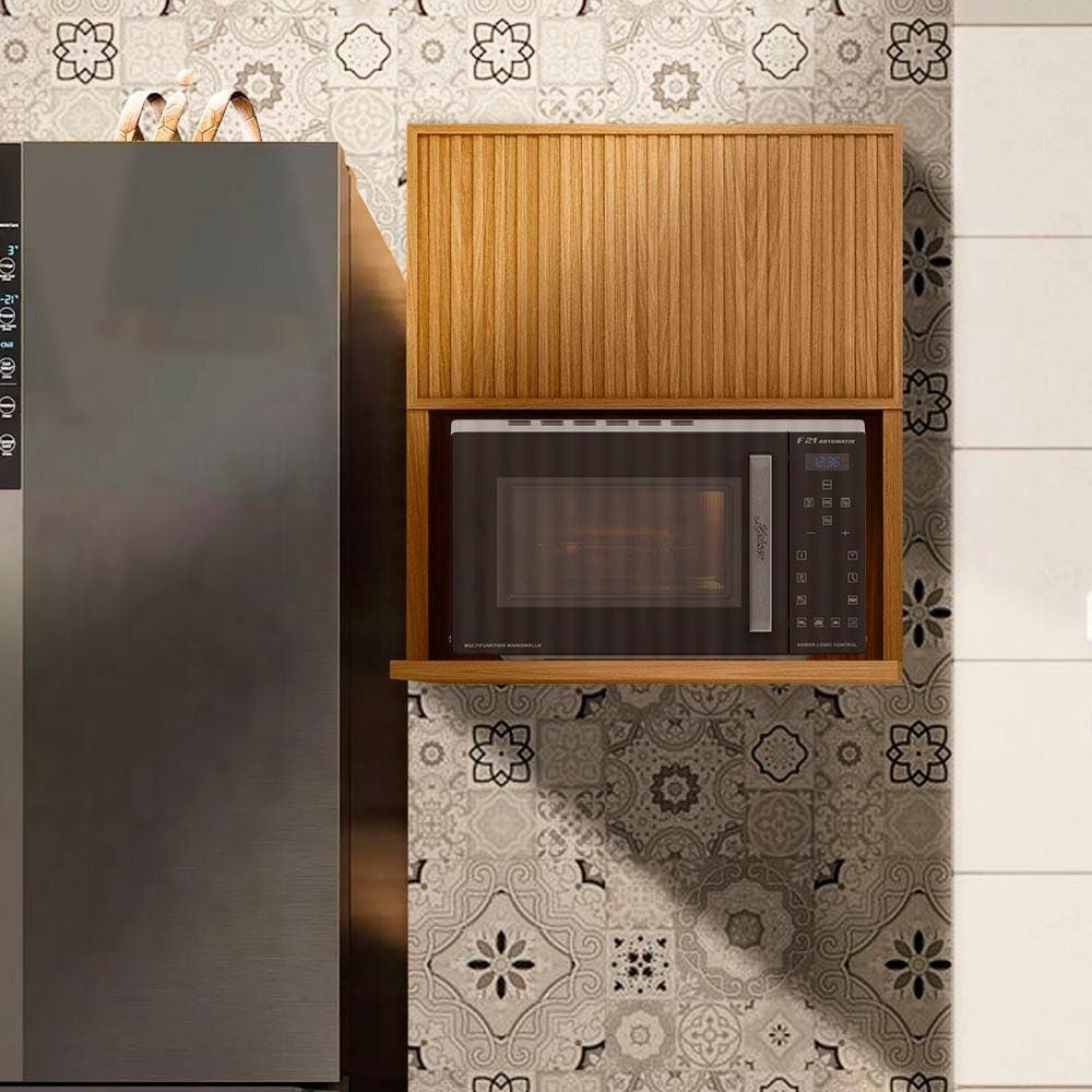 Nicho Com 1 Porta Ripada Para Forno Ou Microondas Nature Mires Shop JM