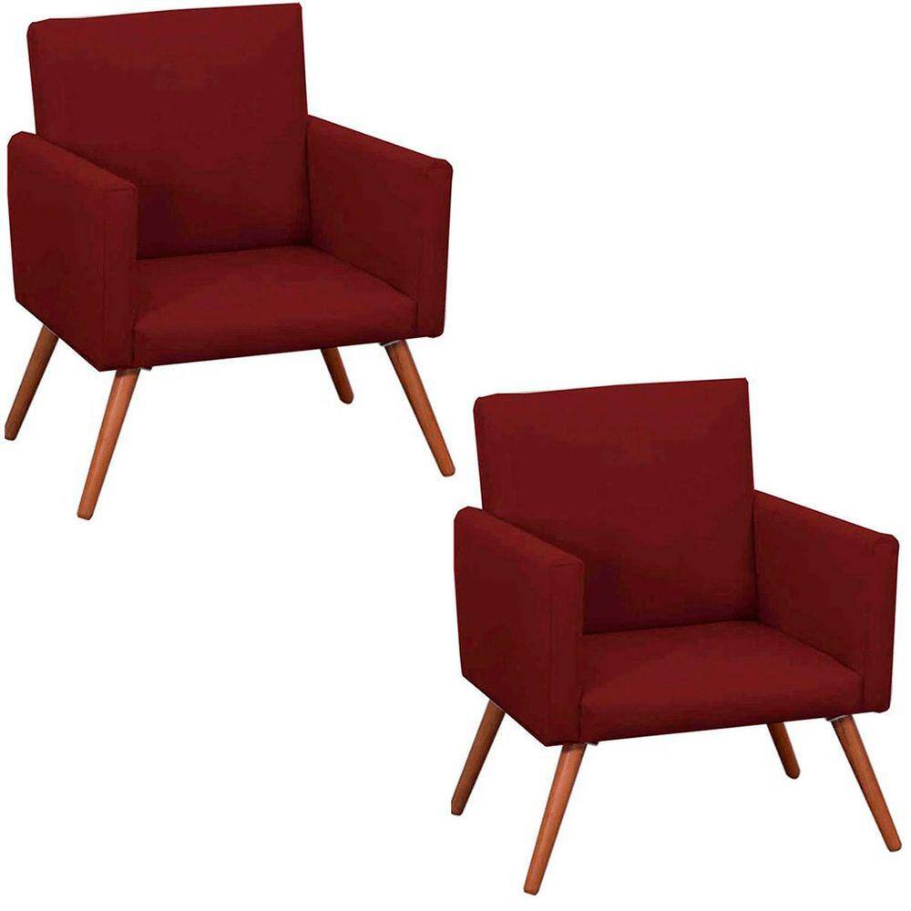 Kit 2 Poltronas Decorativas Nina Pé Palito
