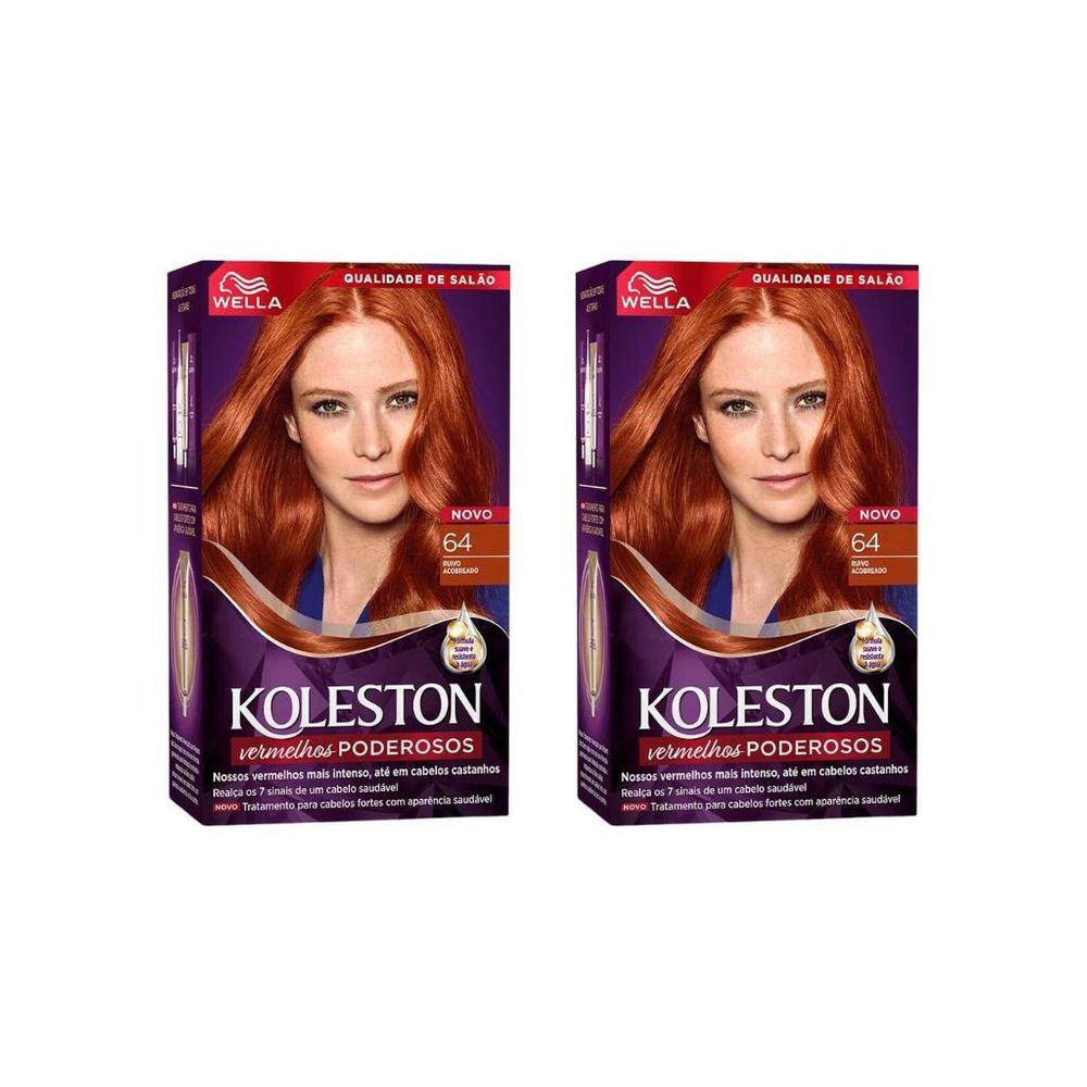 Coloraçao Koleston 64 Acaju Acobreado-Kit C/2Un