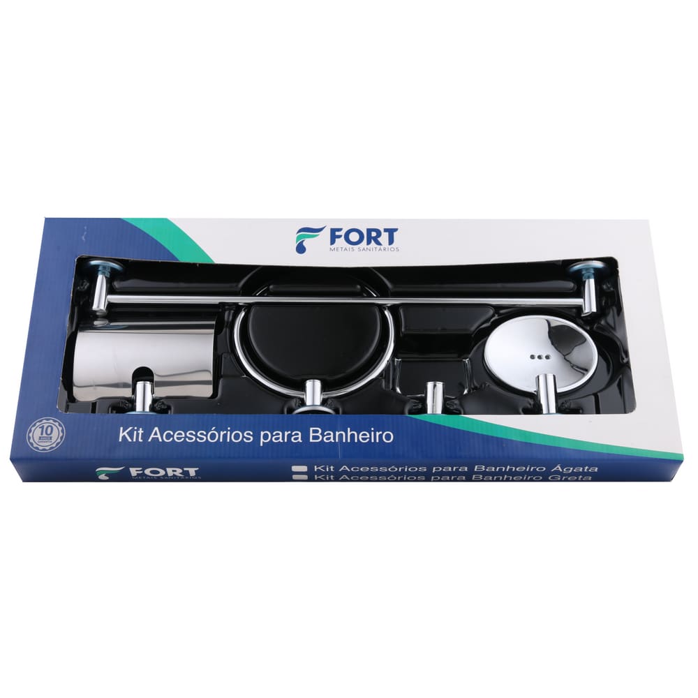 Kit Acessorios para Banheiro Greta com 5 Pecas - Fort Metais