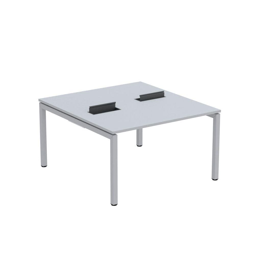 Mesa Plataforma Dupla com Pé de Aço para Coworking 130X140/2P PDC13/14/2P Cinza