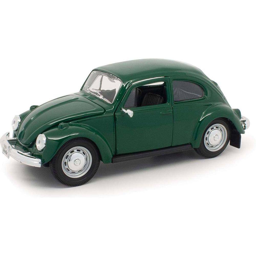 Miniatura Maisto VW Volkswagen Beetle 1973 Fusca 1/24 Die-Cast Verde