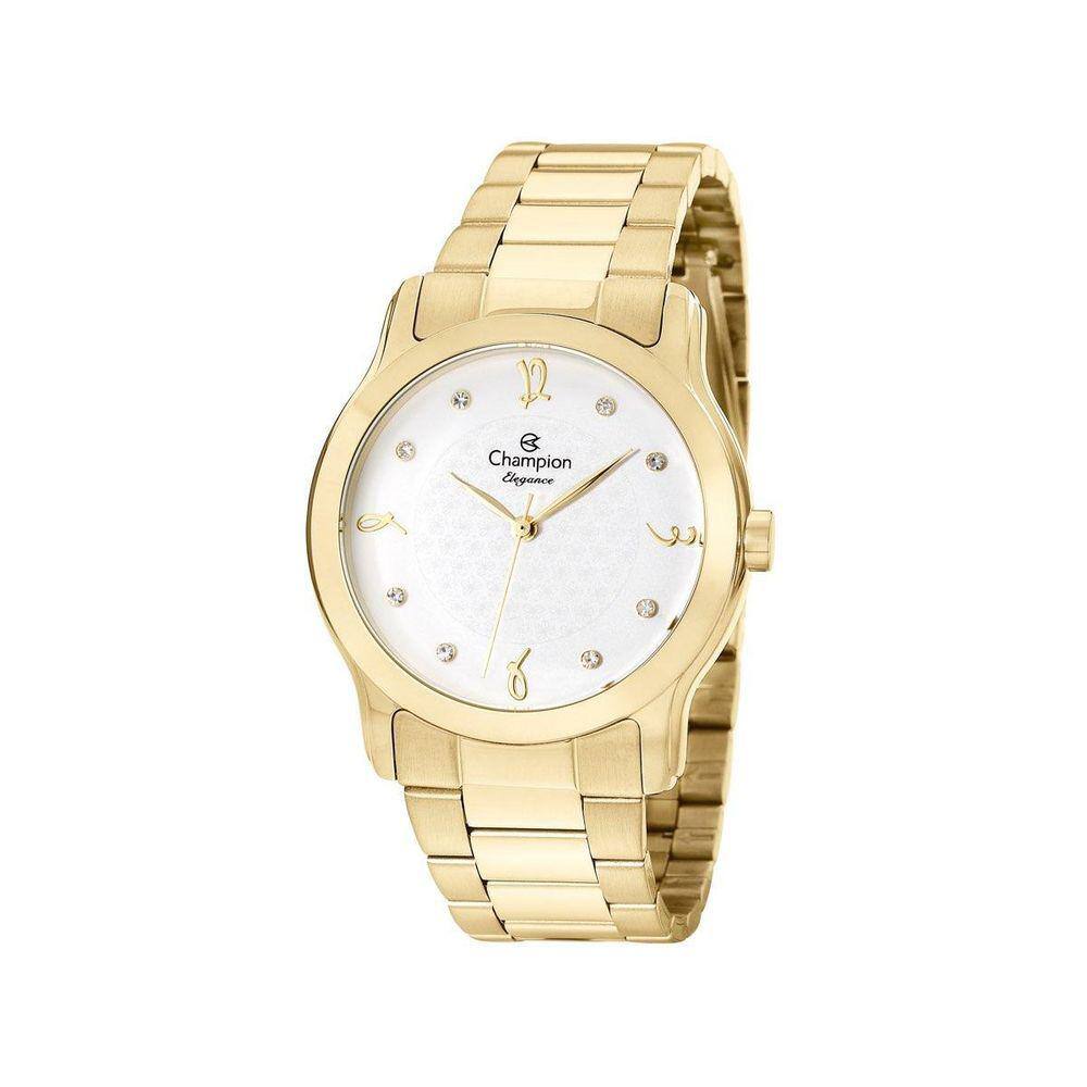 Relógio Champion Dourado Feminino Com Pedras Lançamento +