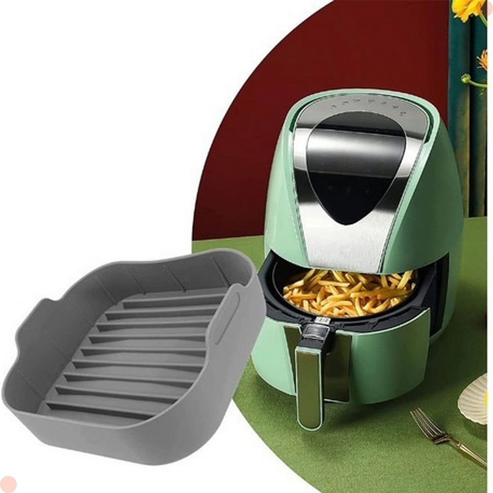 Forma de Silicone Quadrada Fritadeira 20x20cm para Air Fryer