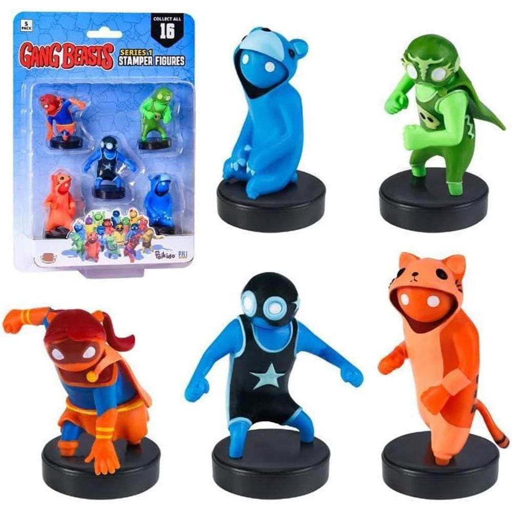 Figuras colecionáveis Gang Beast Ink Stamper, pacote com 5 unidades, Red Superhero