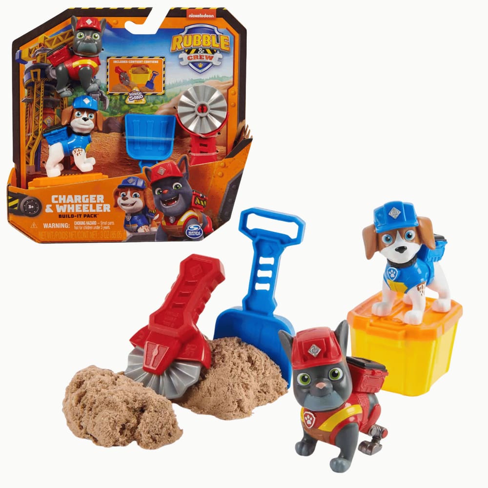 Set Figura Charger e Wheeler Patrulha Canina Rubble & Crew