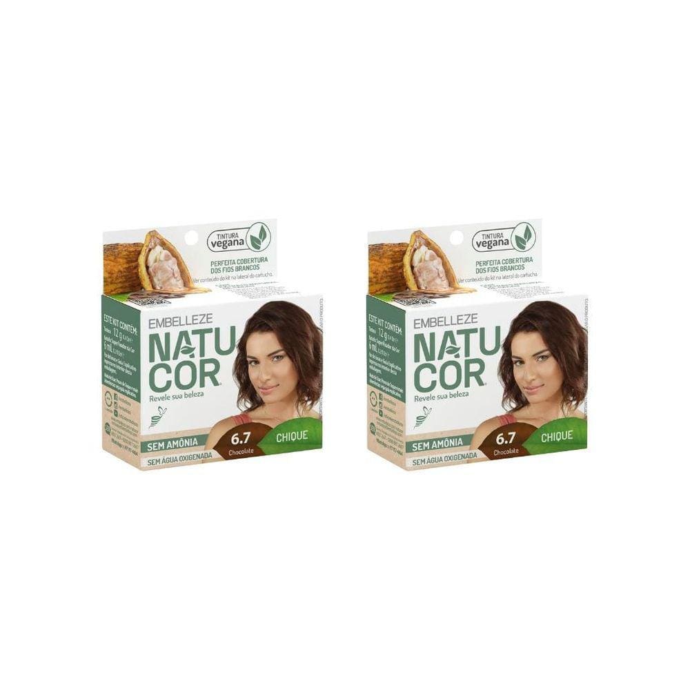 Coloraçao Natucor 6.7 Chocolate-Kit C/2Un