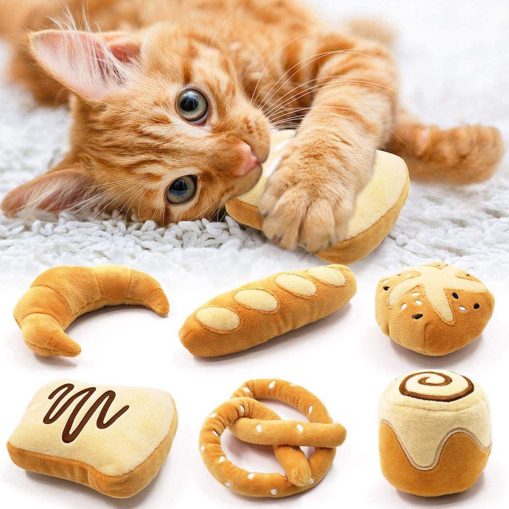 Catnip Toys CityVolyeen Bread Cat Baguette Croissant Pretzel